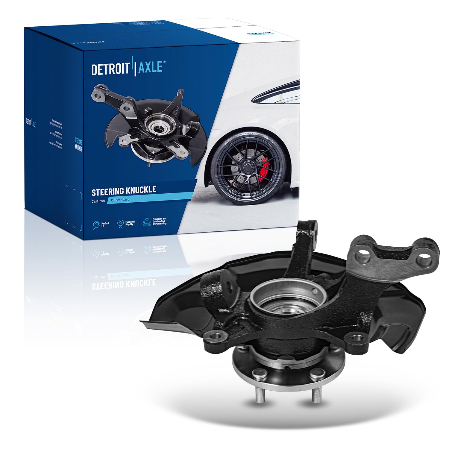 Amazon.com: Detroit Axle - FWD Front Left Steering Knuckle & Wheel